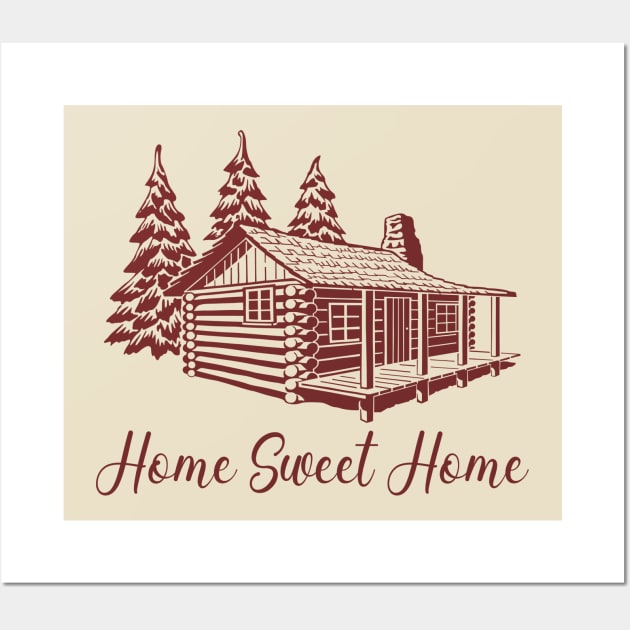 Log Cabin Home Sweet Home Wall Art by KayBee Gift Shop